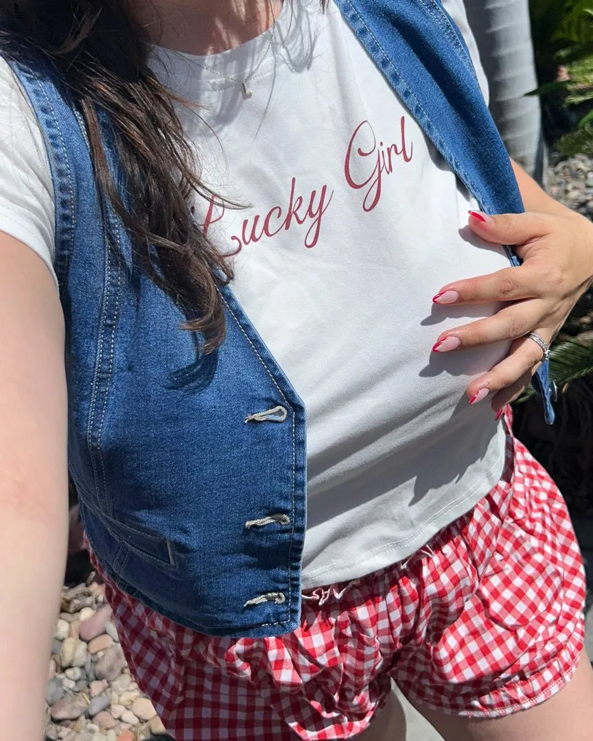 Blue Denim Vest Top