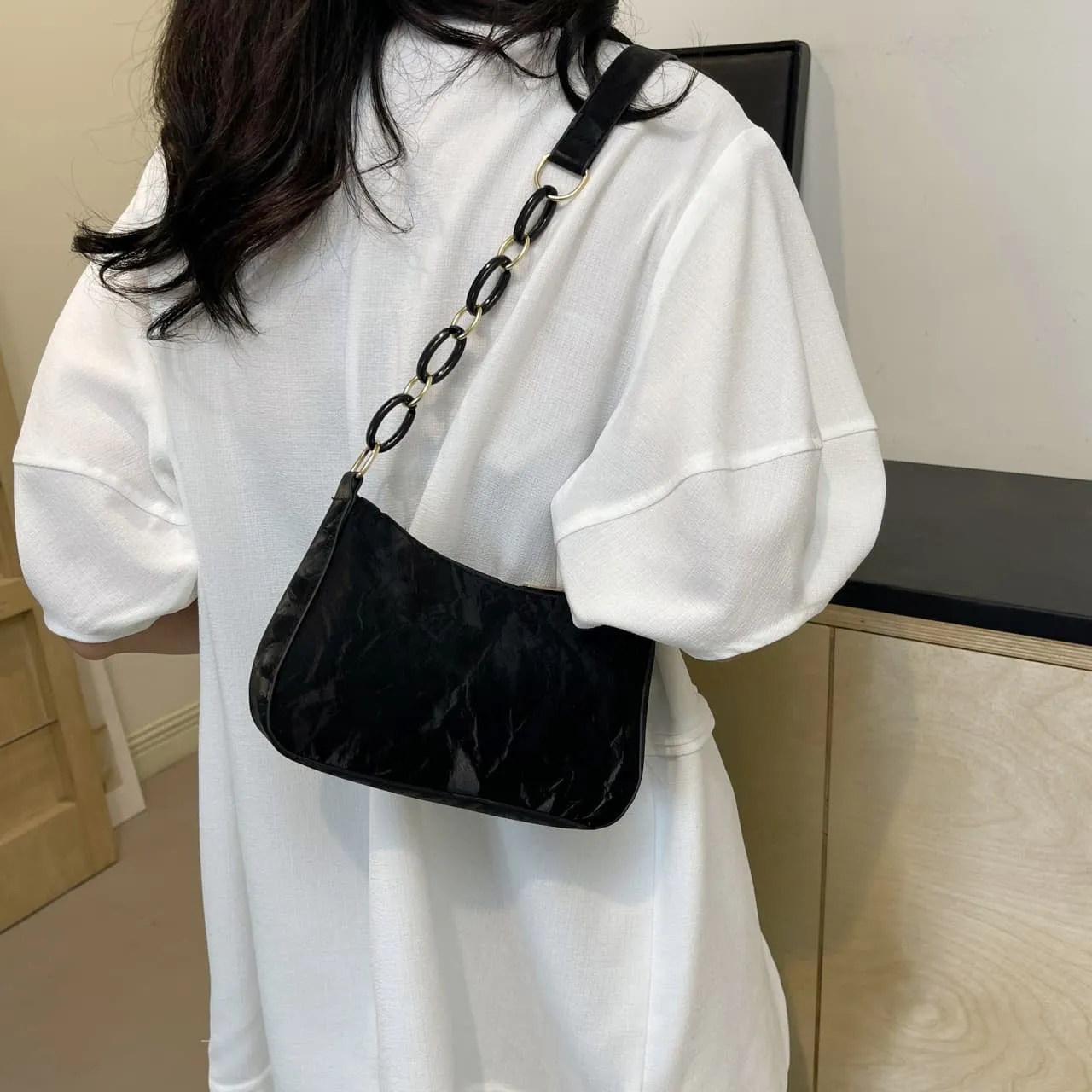 Blue Zone Planet |  Bow PU Leather Shoulder Bag