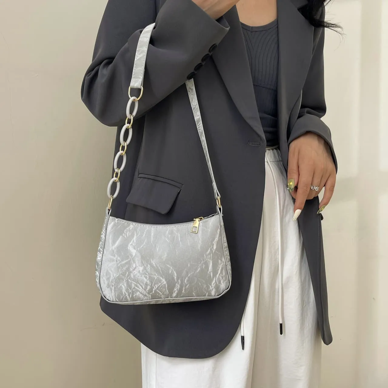 Blue Zone Planet |  Bow PU Leather Shoulder Bag