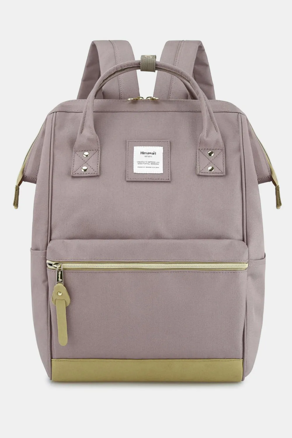 Blue Zone Planet |  Himawari Contrast Waterproof Canvas Backpack Bag with Side Pockets