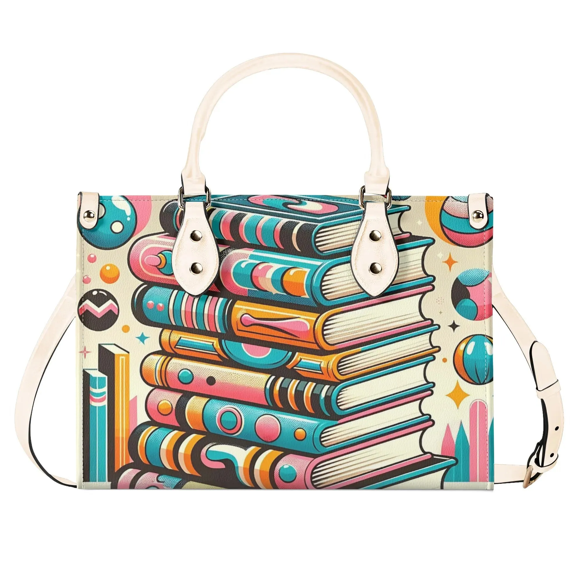 Book Lover Gifts, Retro Style Groovy Books, Kitschy  Shoulder-Handbag