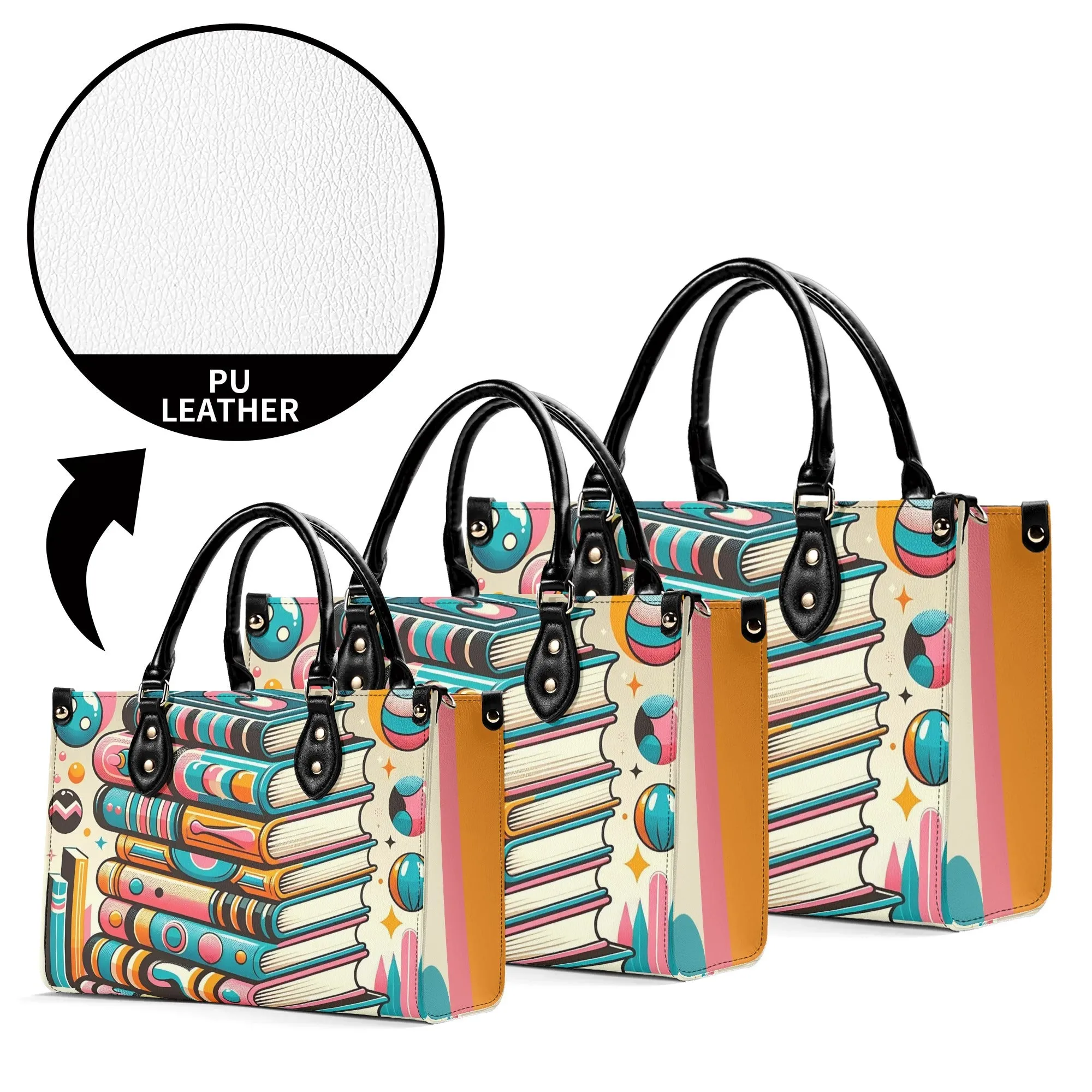 Book Lover Gifts, Retro Style Groovy Books, Kitschy  Shoulder-Handbag