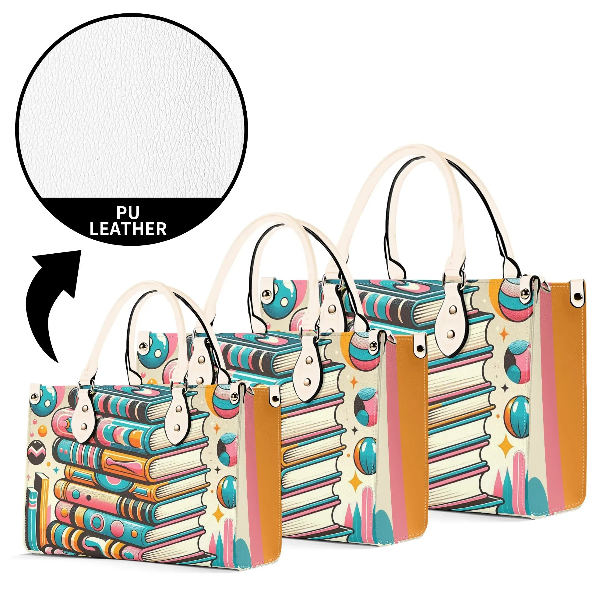 Book Lover Gifts, Retro Style Groovy Books, Kitschy  Shoulder-Handbag