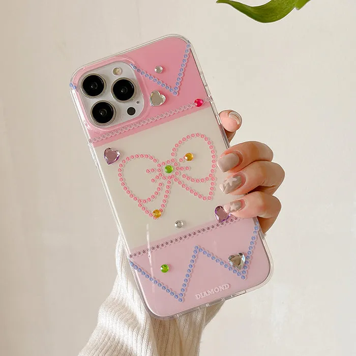 Bowknot Rhinestone iPhone Case