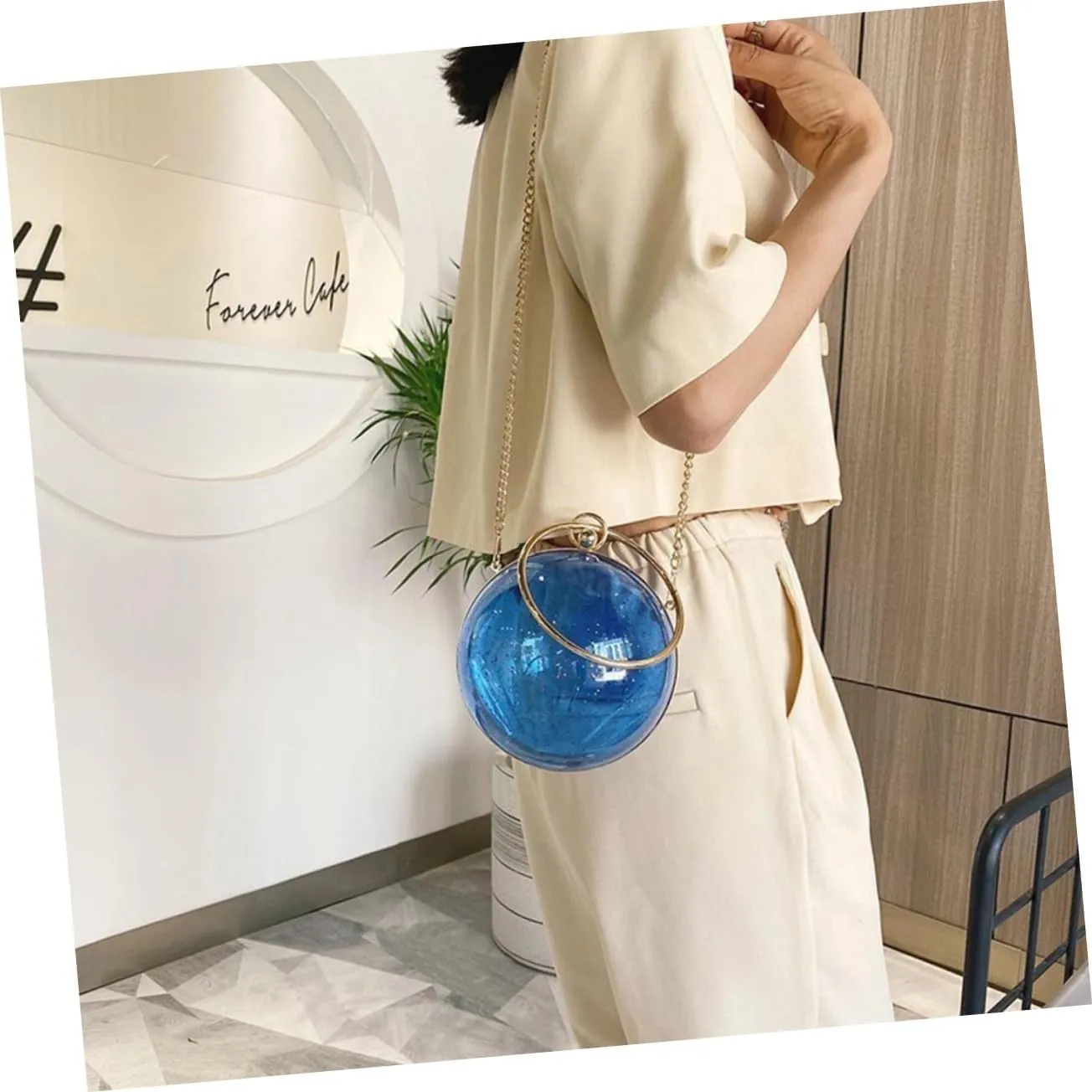 Box Messenger Bag for Women Round Clear Purse Mini Round Shape Purse Vintage Handbags for Women