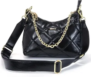 BOYATU Quilted Crossbody Bags for WomenGenuine Leather Shoulder Bags - Vintage Trendy Purse