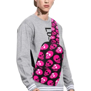 Bright Pink Skull Pattern Chest Bag