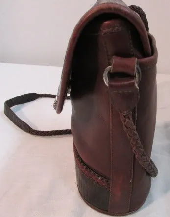 Brighton Vintage Brown Leather Bucket Shoulder Bag