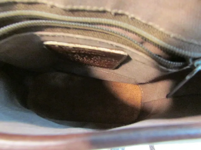 Brighton Vintage Brown Leather Bucket Shoulder Bag