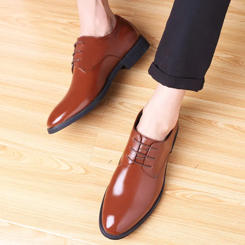 British Leather Shoes Casual New Leather Shoes Men's Business Dress Shoes
