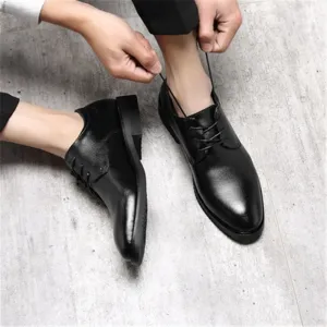 British Leather Shoes Casual New Leather Shoes Men's Business Dress Shoes