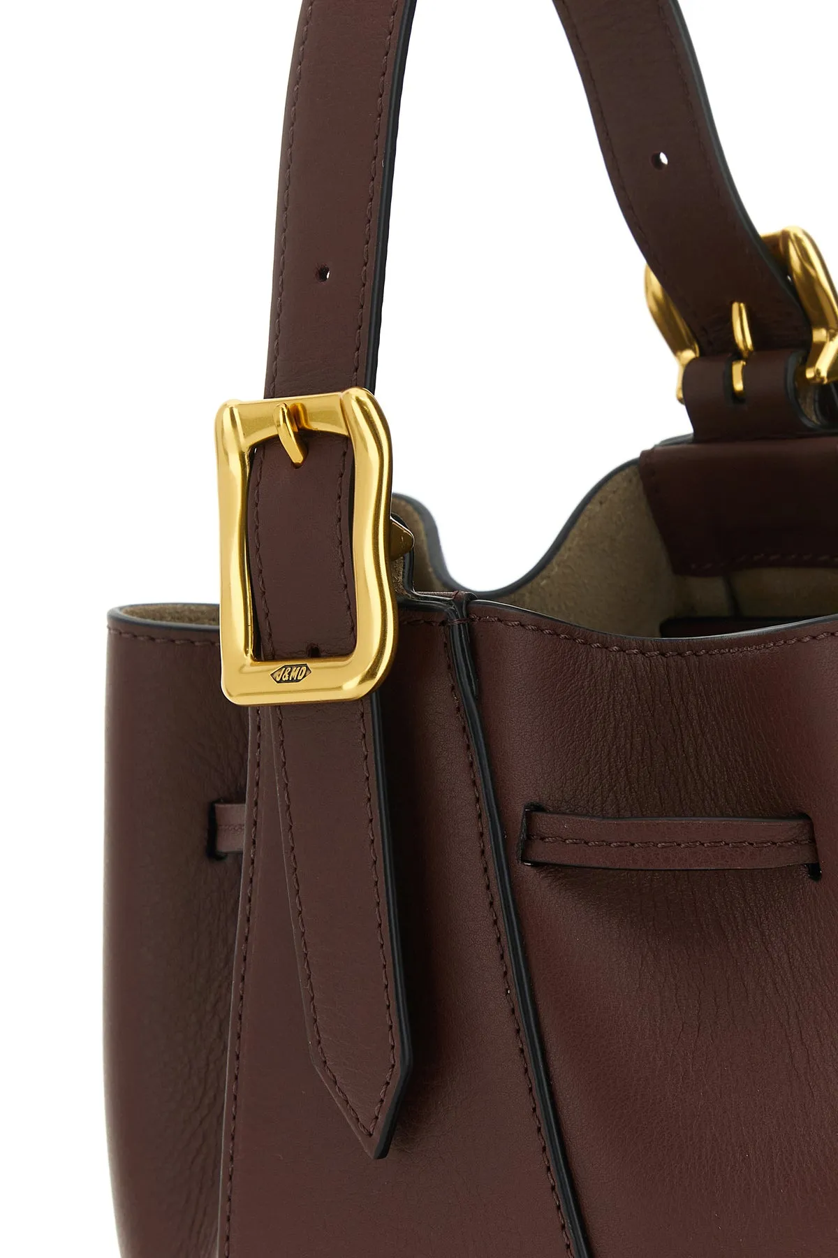Brown leather Poppy bucket bag