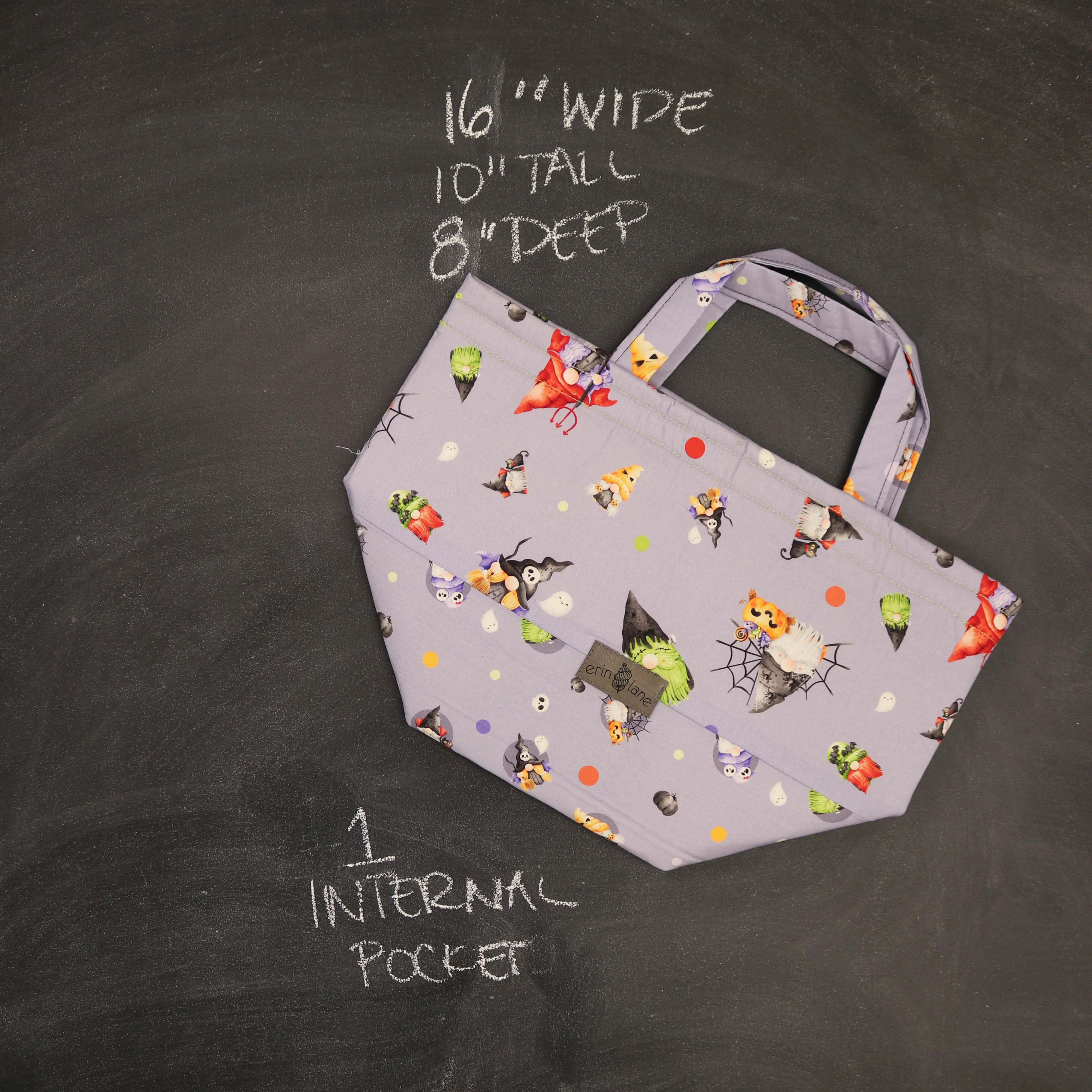 Bucket Tote Bag in Boo Gnomes