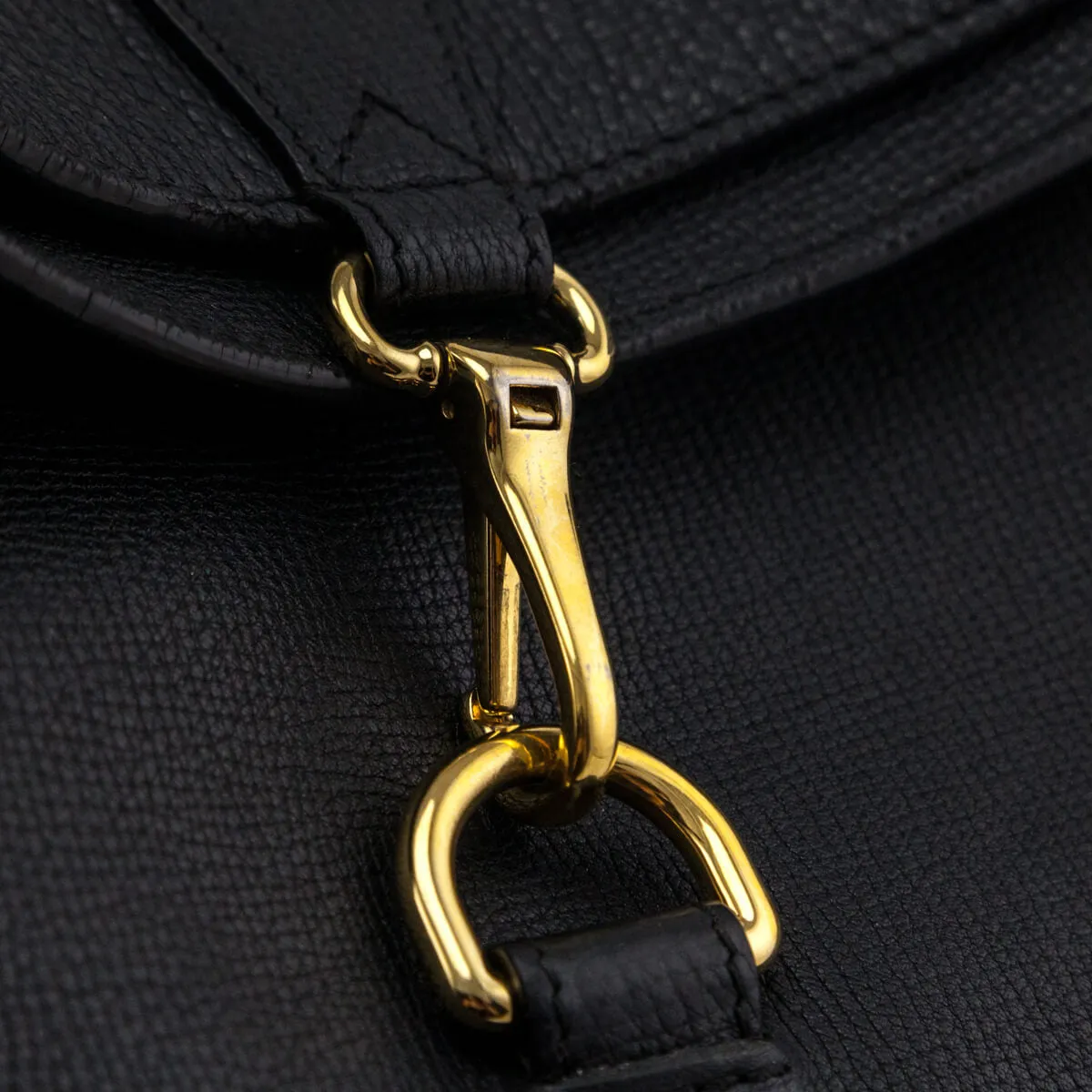 Burberry Black Leather & Check Cornwall Hobo Bag