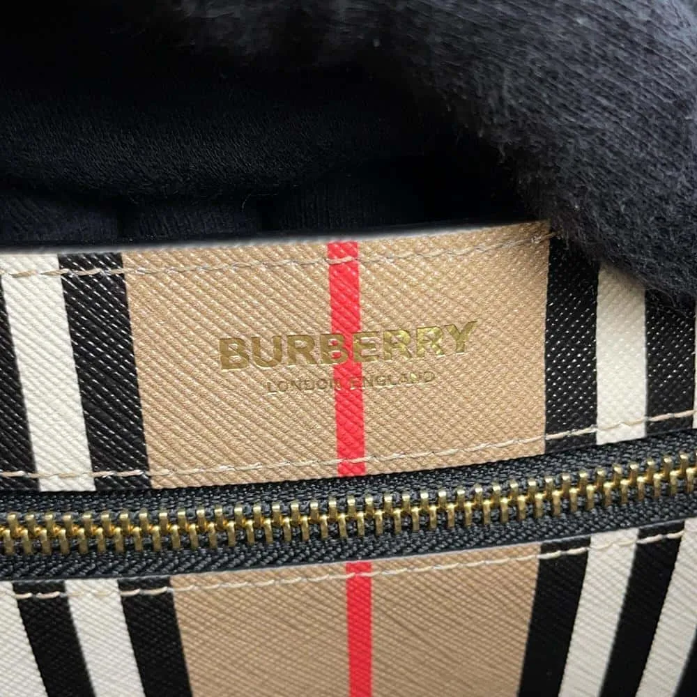 BURBERRY Check Tote Bag Brown 80730571 PVC Leather