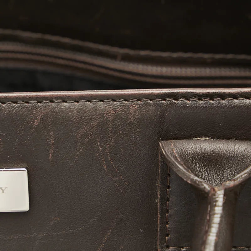 Burberry Nova Check Canvas Leather Tote Bag