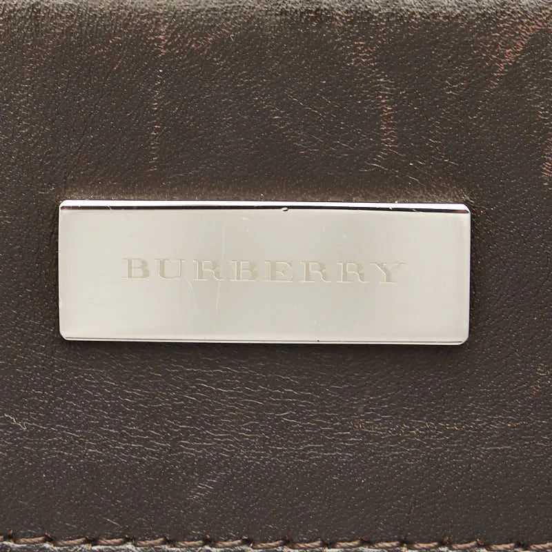 Burberry Nova Check Canvas Leather Tote Bag