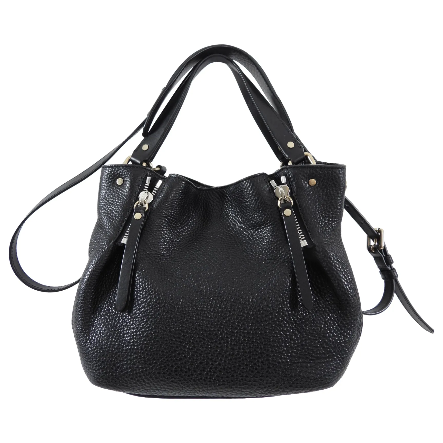 Burberry Small Maidstone Brit Grained Zipper Shoulder Bag