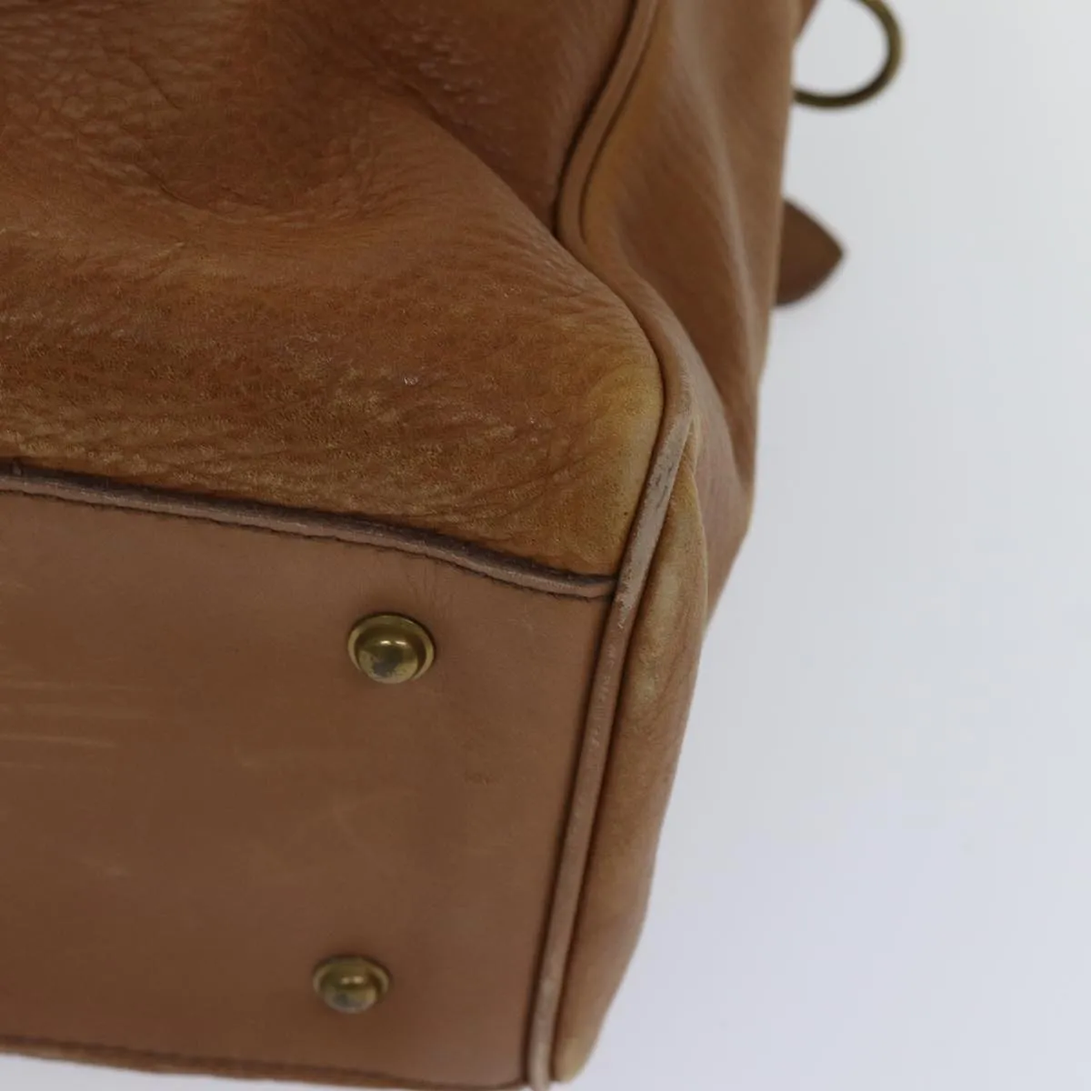 BURBERRYSs Boston Bag Leather Brown Auth bs17786