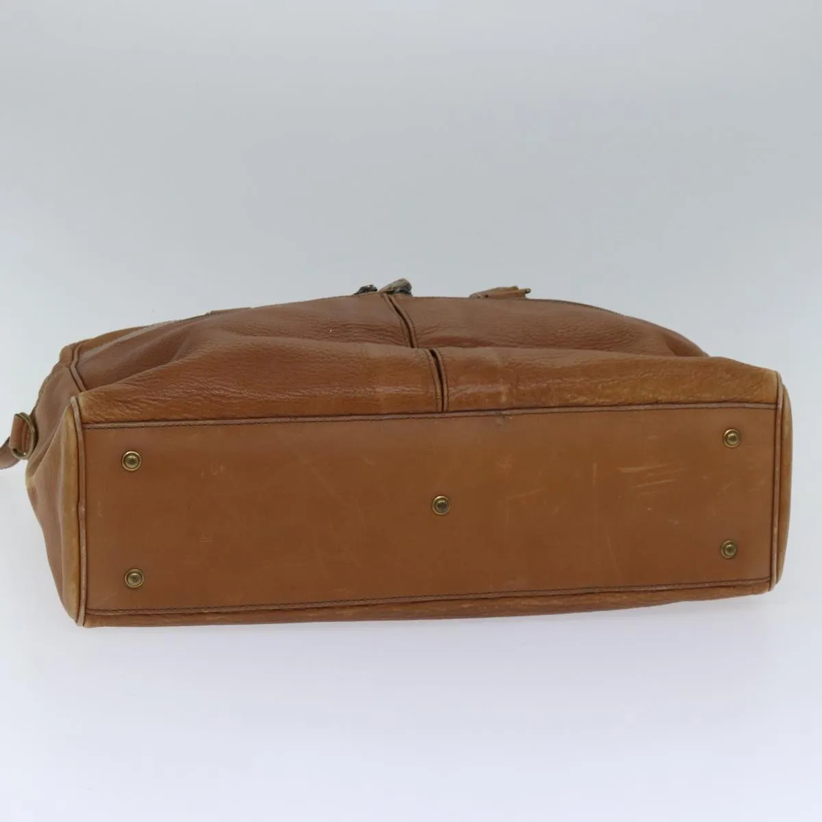 BURBERRYSs Boston Bag Leather Brown Auth bs17786