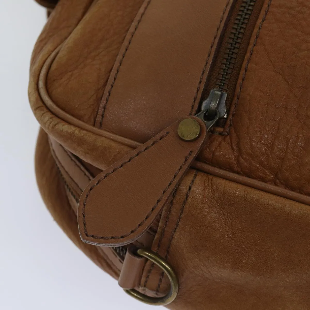BURBERRYSs Boston Bag Leather Brown Auth bs17786
