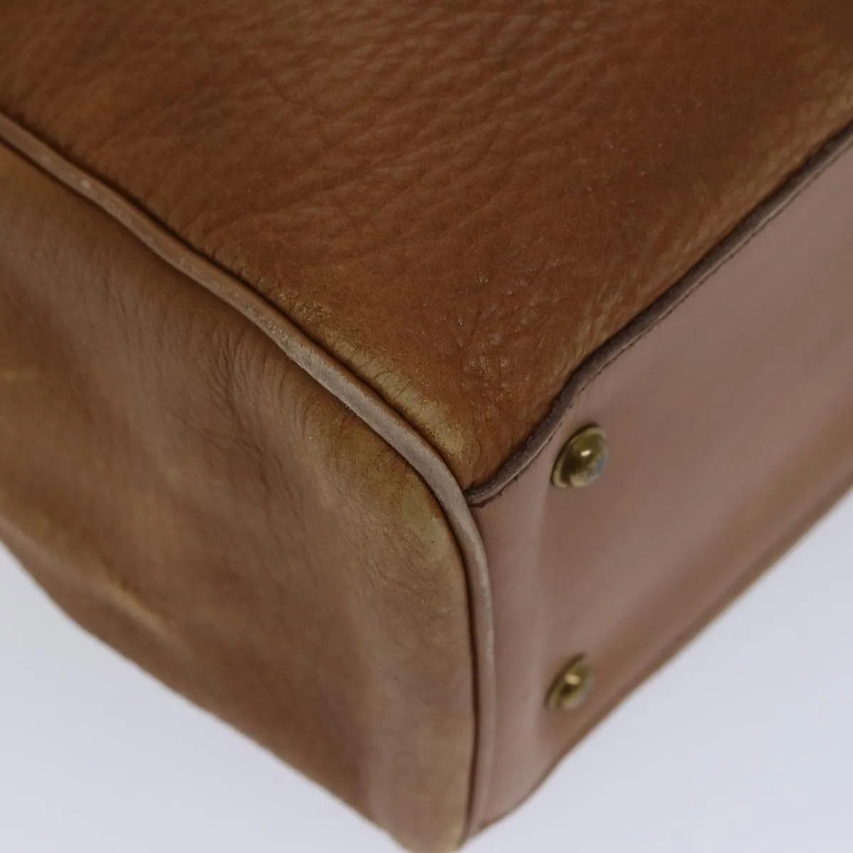BURBERRYSs Boston Bag Leather Brown Auth bs17786