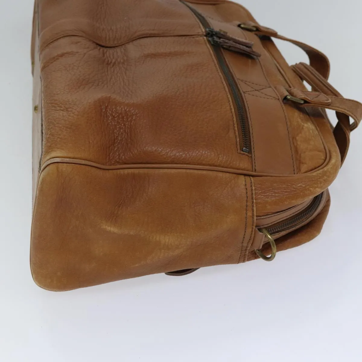 BURBERRYSs Boston Bag Leather Brown Auth bs17786
