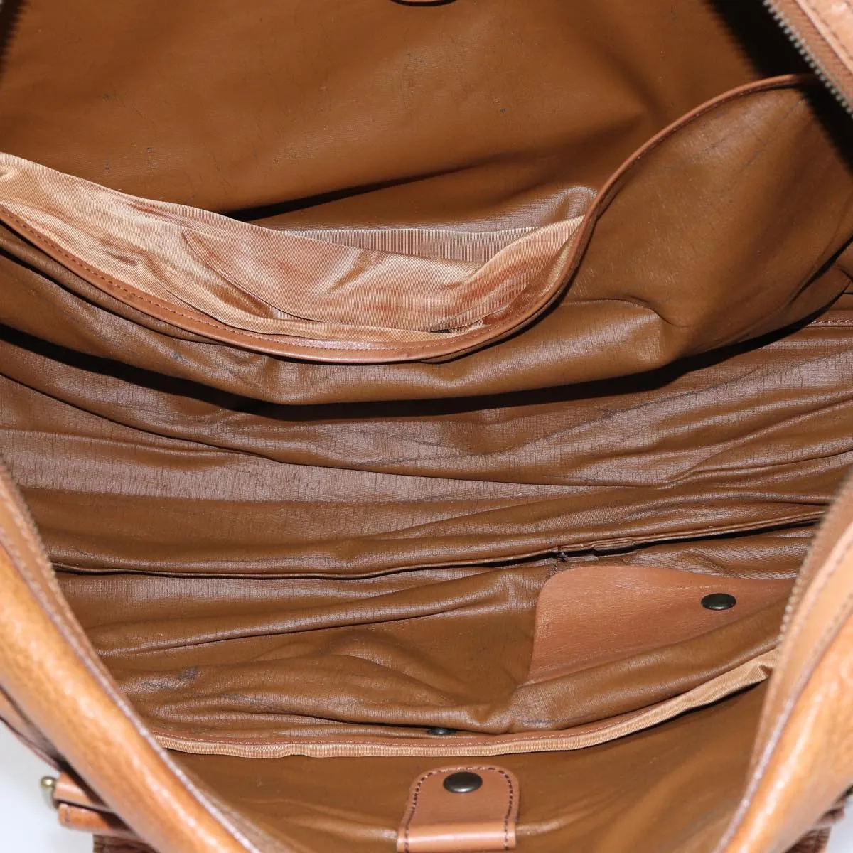 BURBERRYSs Boston Bag Leather Brown Auth bs17786