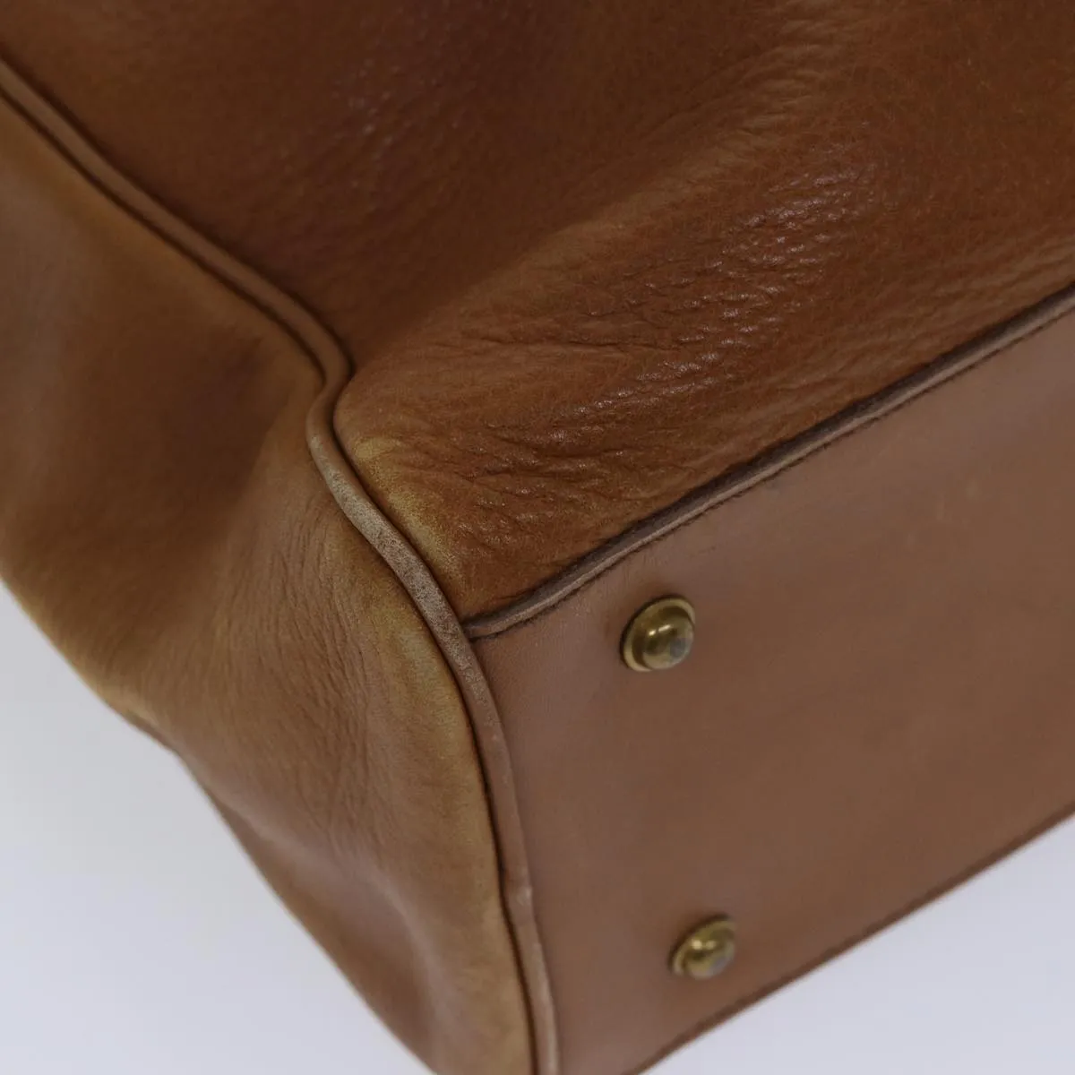 BURBERRYSs Boston Bag Leather Brown Auth bs17786