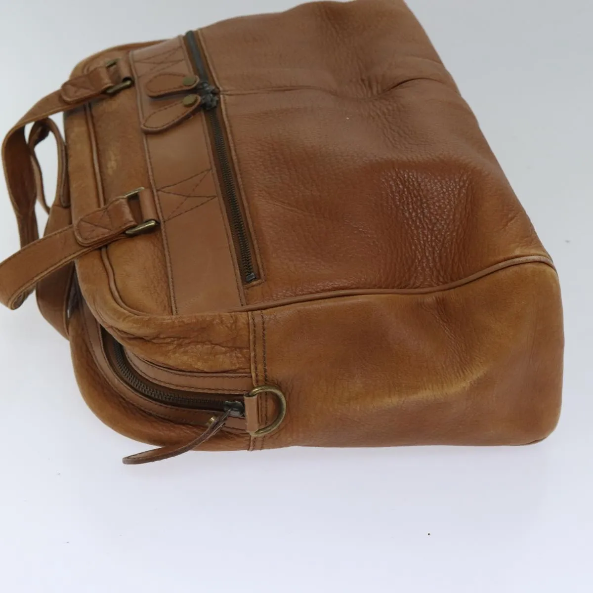 BURBERRYSs Boston Bag Leather Brown Auth bs17786