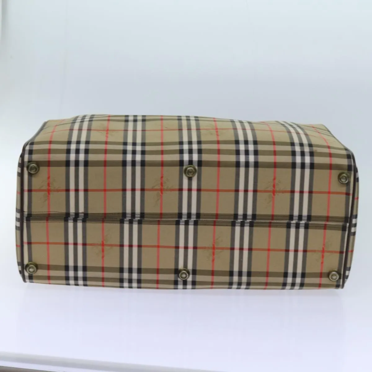 BURBERRYSs Nova Check Boston Bag Canvas Beige  yk11757