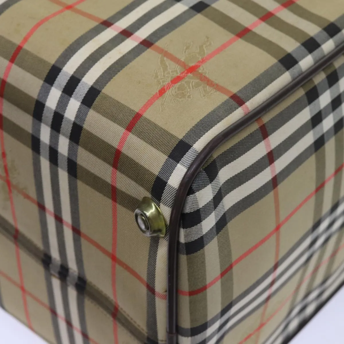 BURBERRYSs Nova Check Boston Bag Canvas Beige  yk11757
