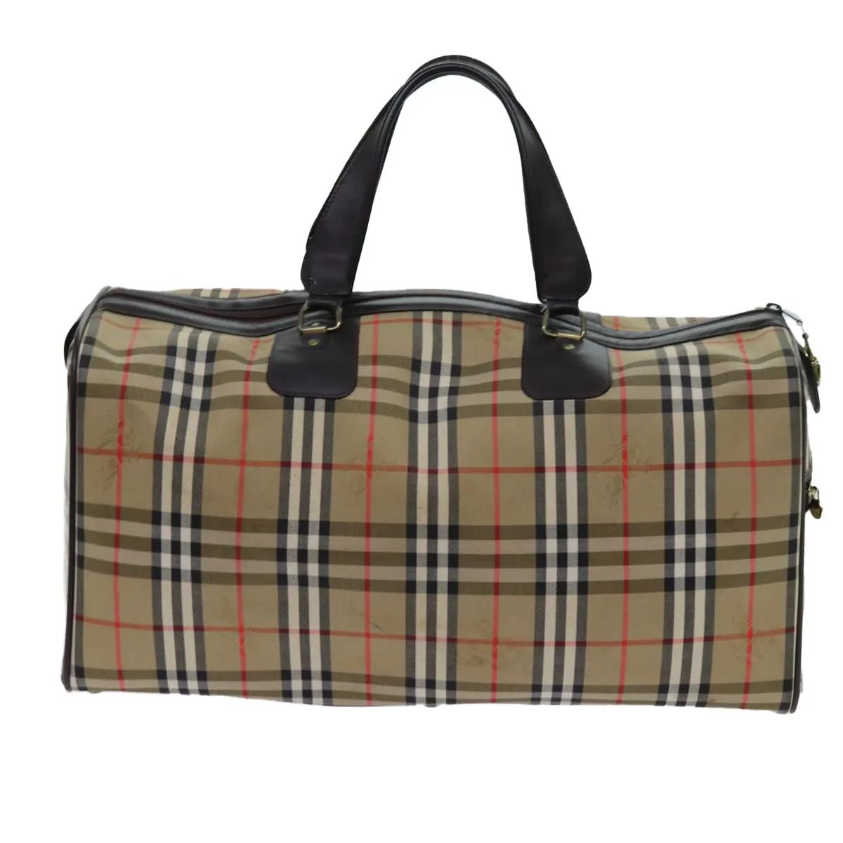 BURBERRYSs Nova Check Boston Bag Canvas Beige  yk11757