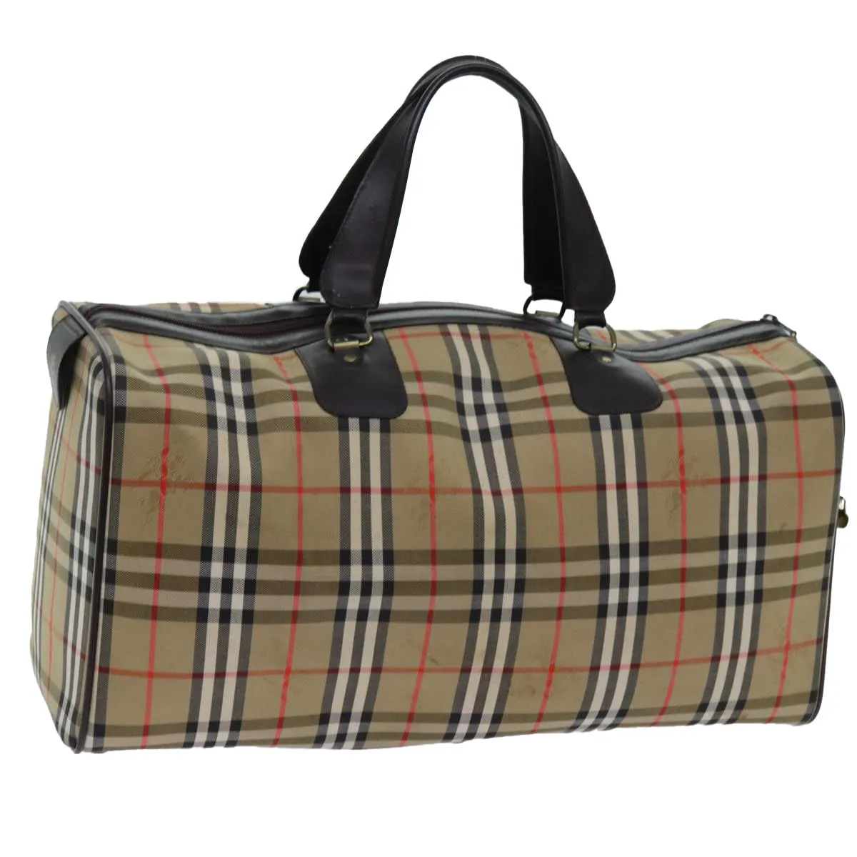 BURBERRYSs Nova Check Boston Bag Canvas Beige  yk11757