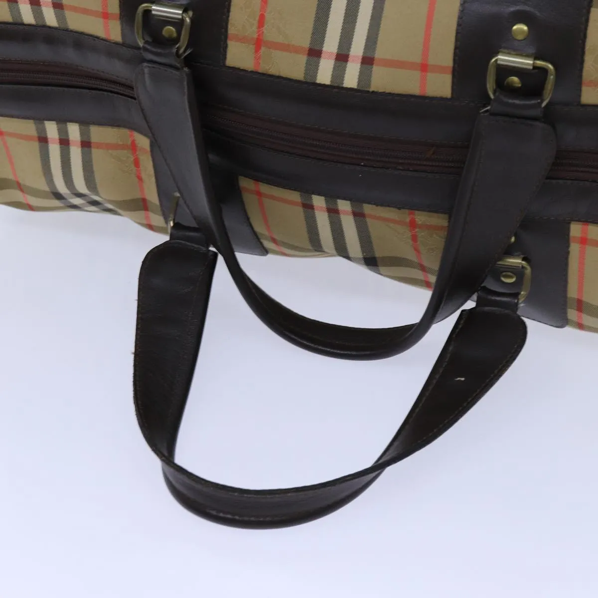 BURBERRYSs Nova Check Boston Bag Canvas Beige  yk11757