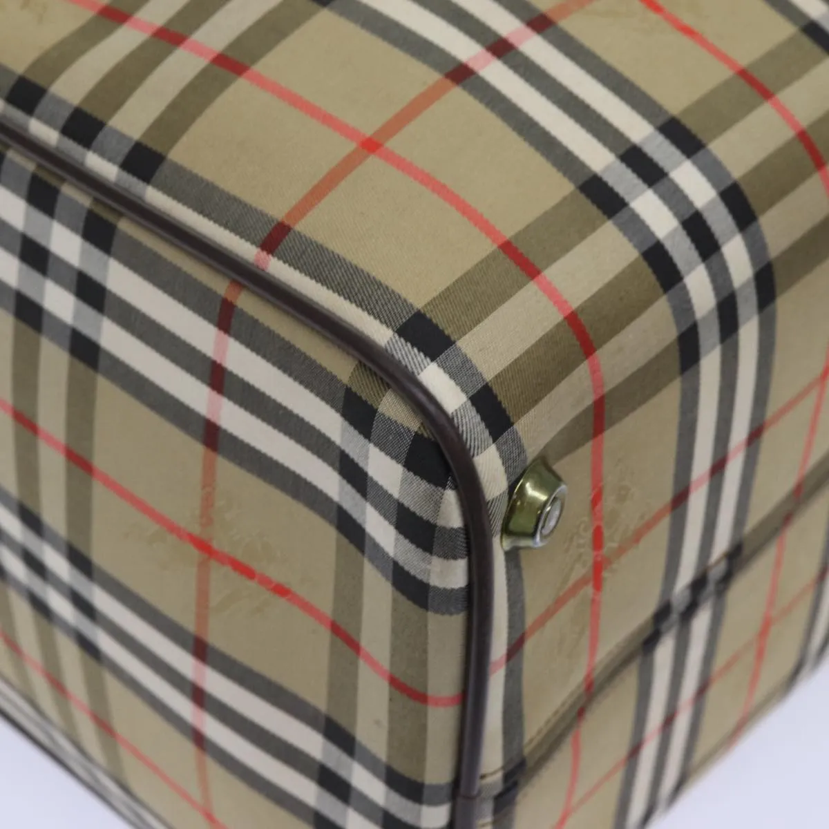 BURBERRYSs Nova Check Boston Bag Canvas Beige  yk11757