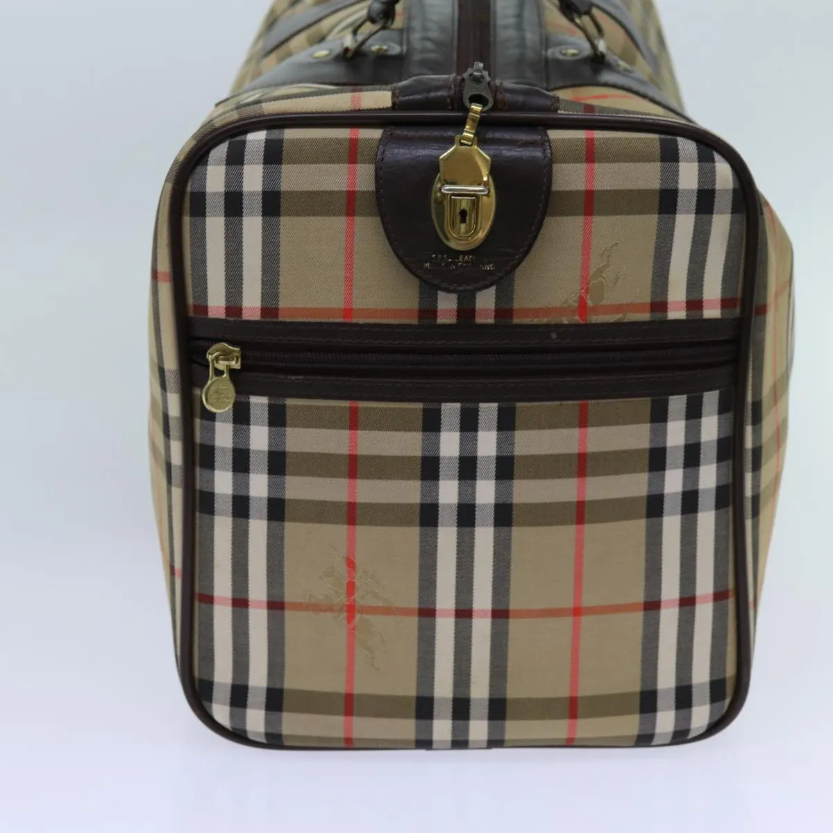 BURBERRYSs Nova Check Boston Bag Canvas Beige  yk11757