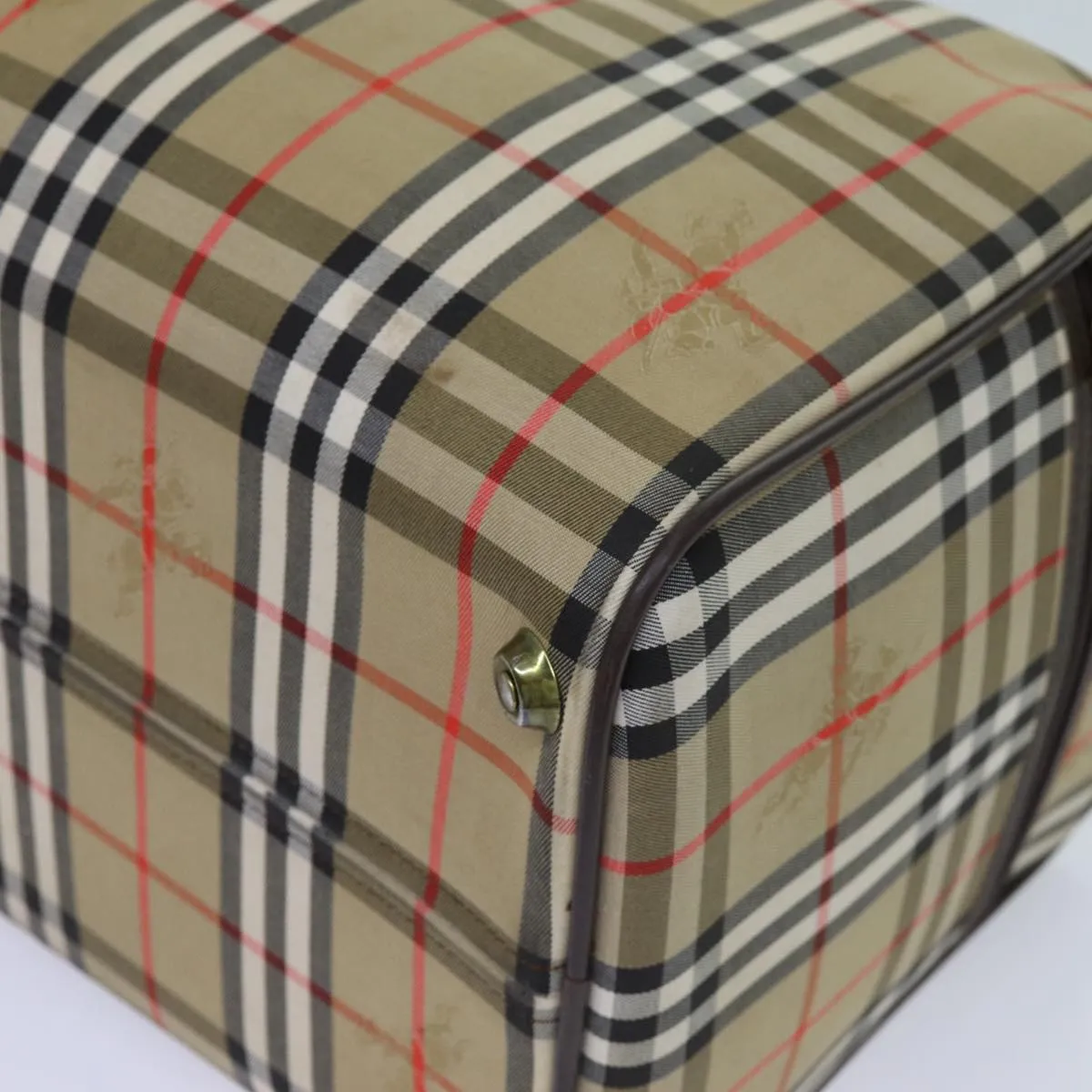 BURBERRYSs Nova Check Boston Bag Canvas Beige  yk11757
