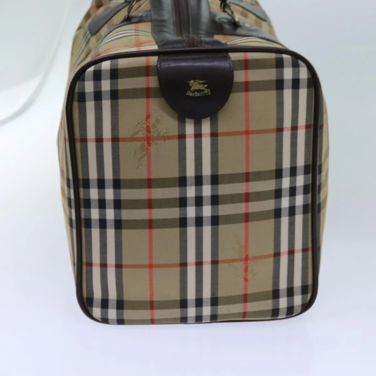 BURBERRYSs Nova Check Boston Bag Canvas Beige  yk11757