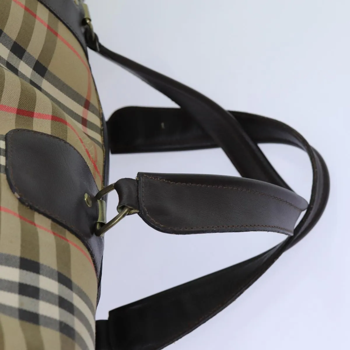 BURBERRYSs Nova Check Boston Bag Canvas Beige  yk11757
