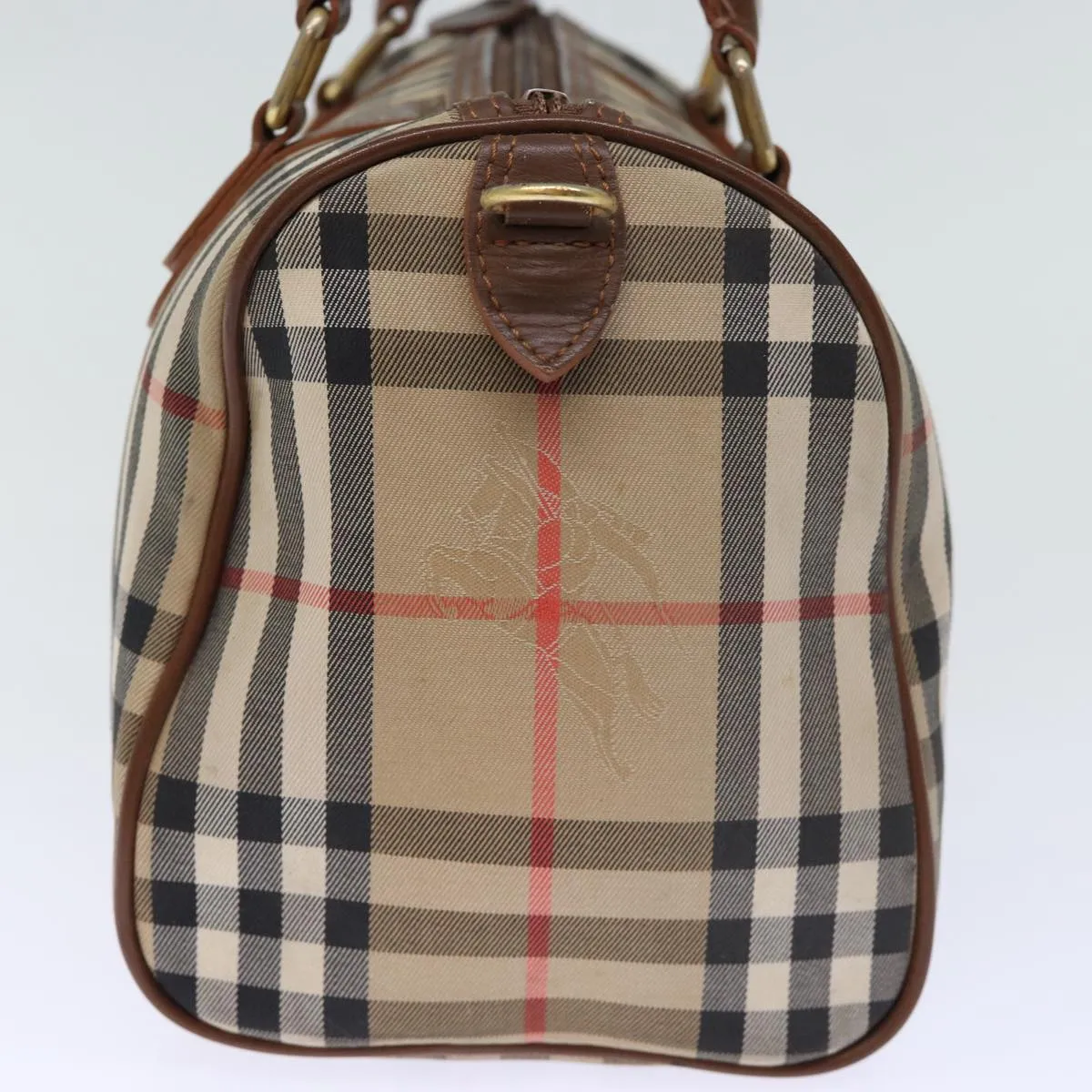 BURBERRYSs Nova Check Boston Bag Canvas Beige  yk12086