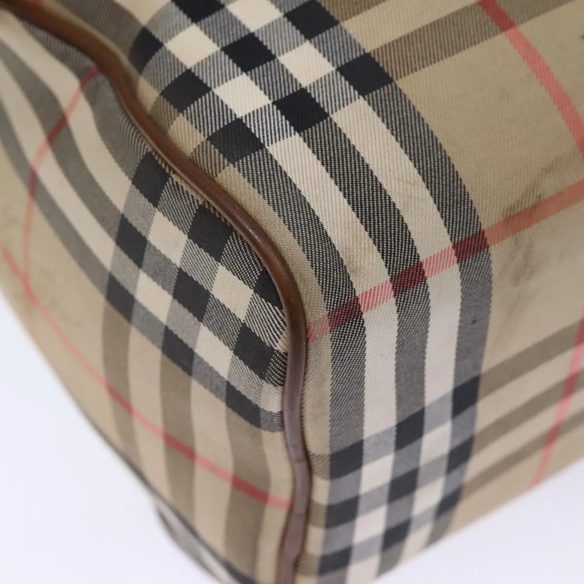 BURBERRYSs Nova Check Boston Bag Canvas Beige  yk12086