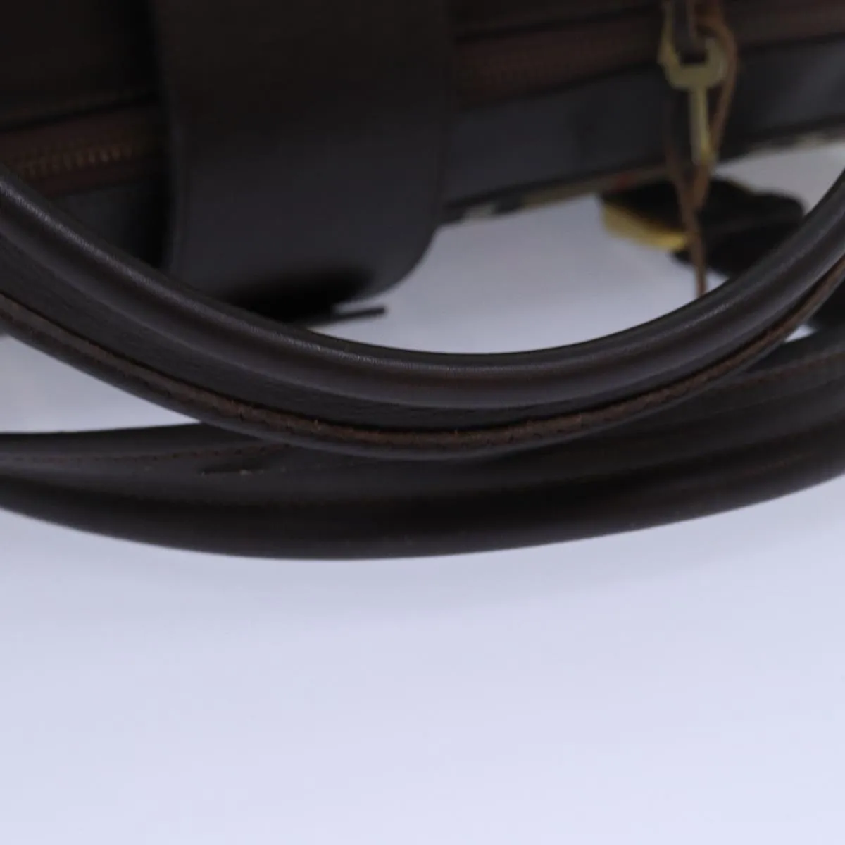 BURBERRYSs Nova Check Boston Bag Canvas Brown Beige Auth ki4621
