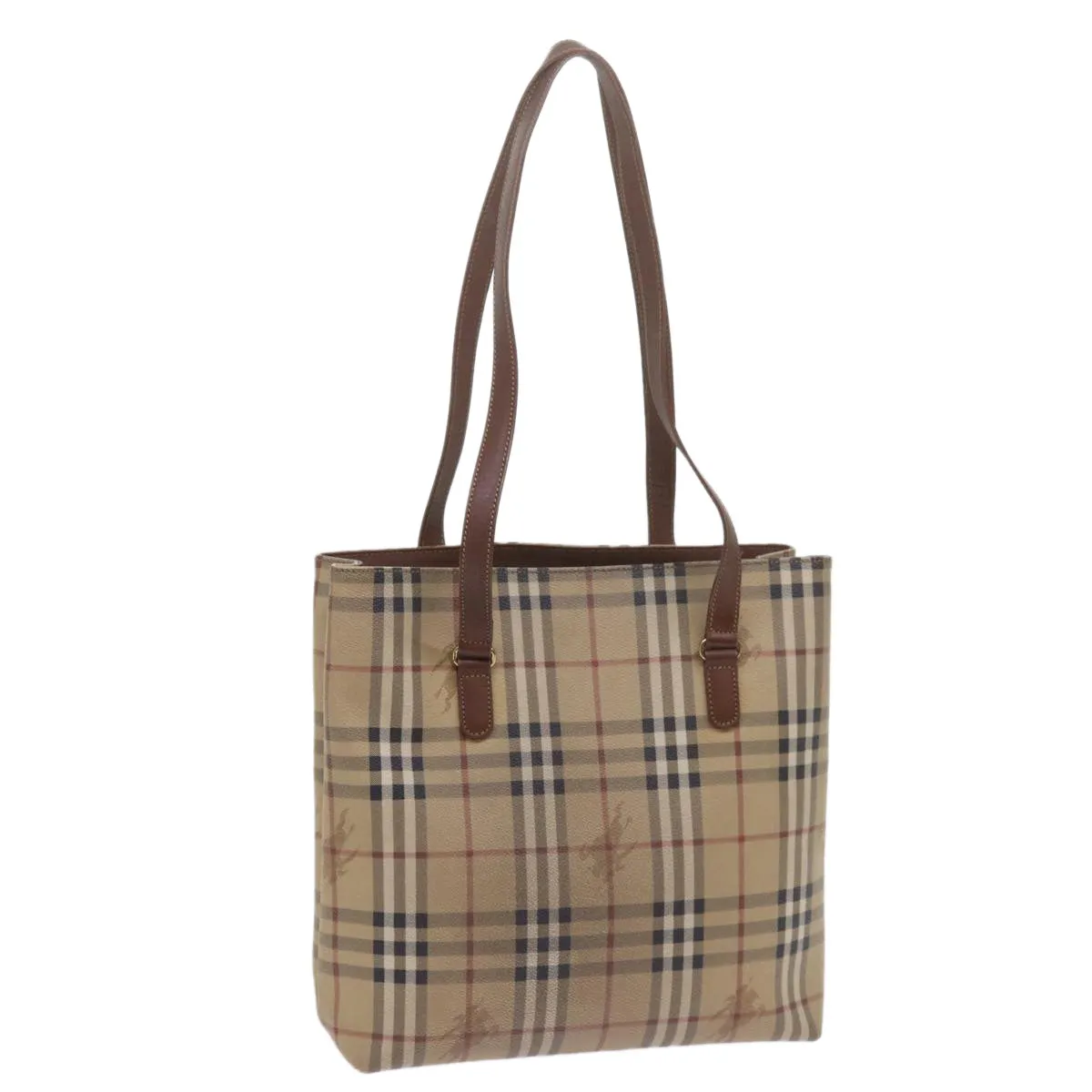 BURBERRYSs Nova Check Tote Bag PVC Leather Beige  60590