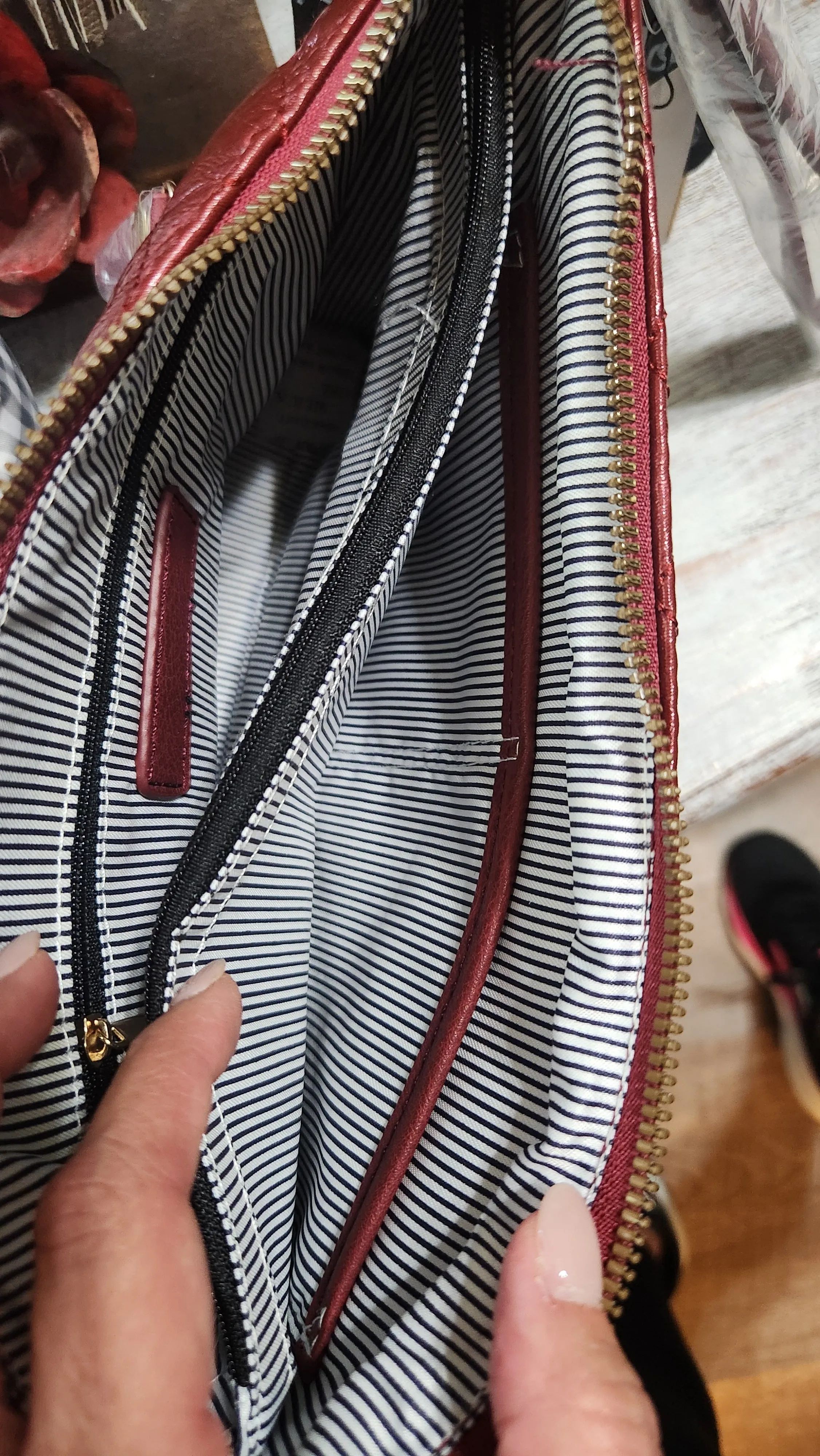 Burgundy Quilted Purse