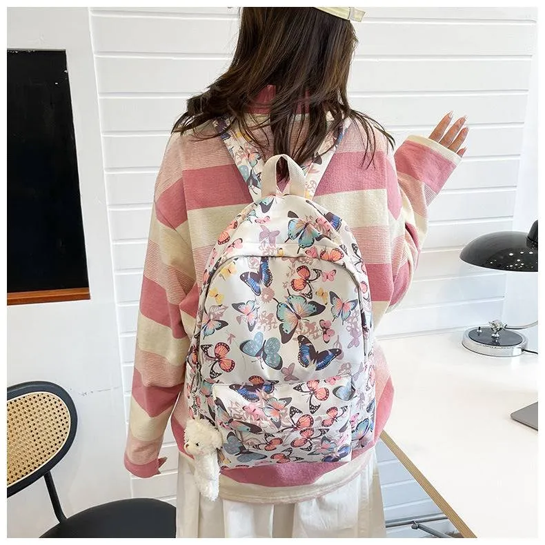 Butterfly Blossom Korean Backpack - GlamzLife