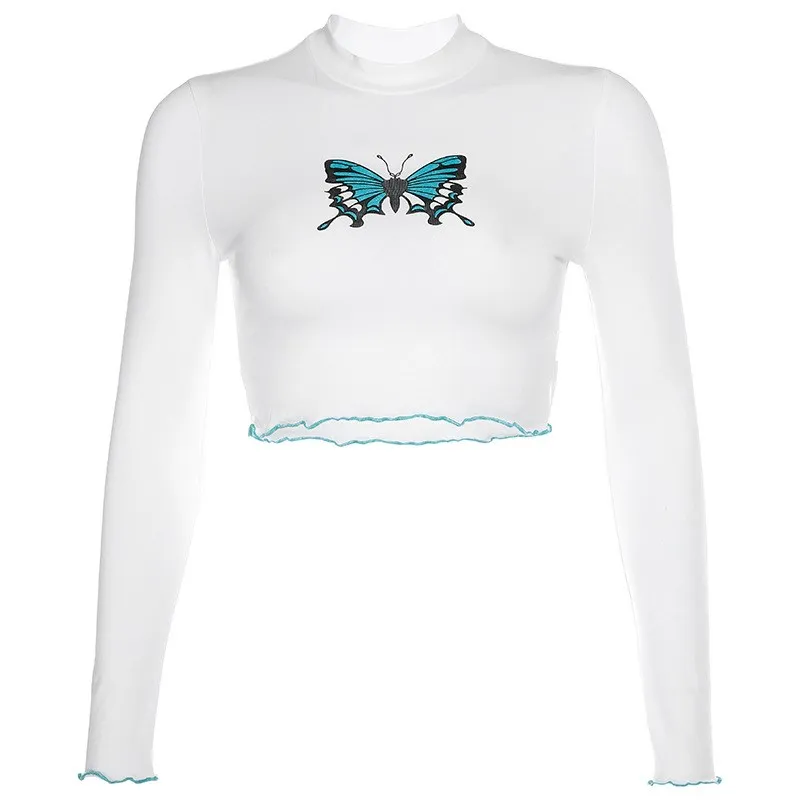 Butterfly Print T-shirt AD10838