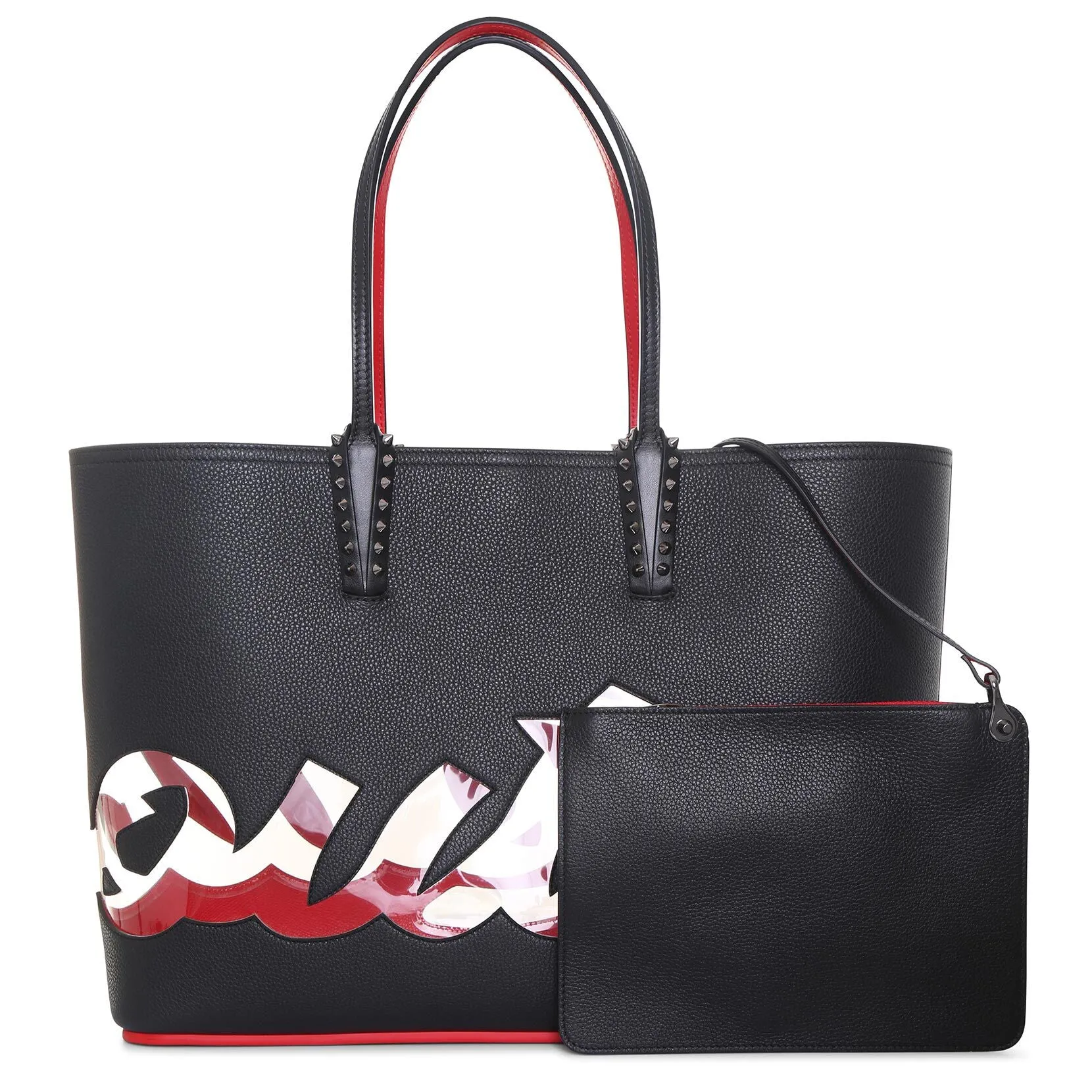 Cabata logo transparant black tote