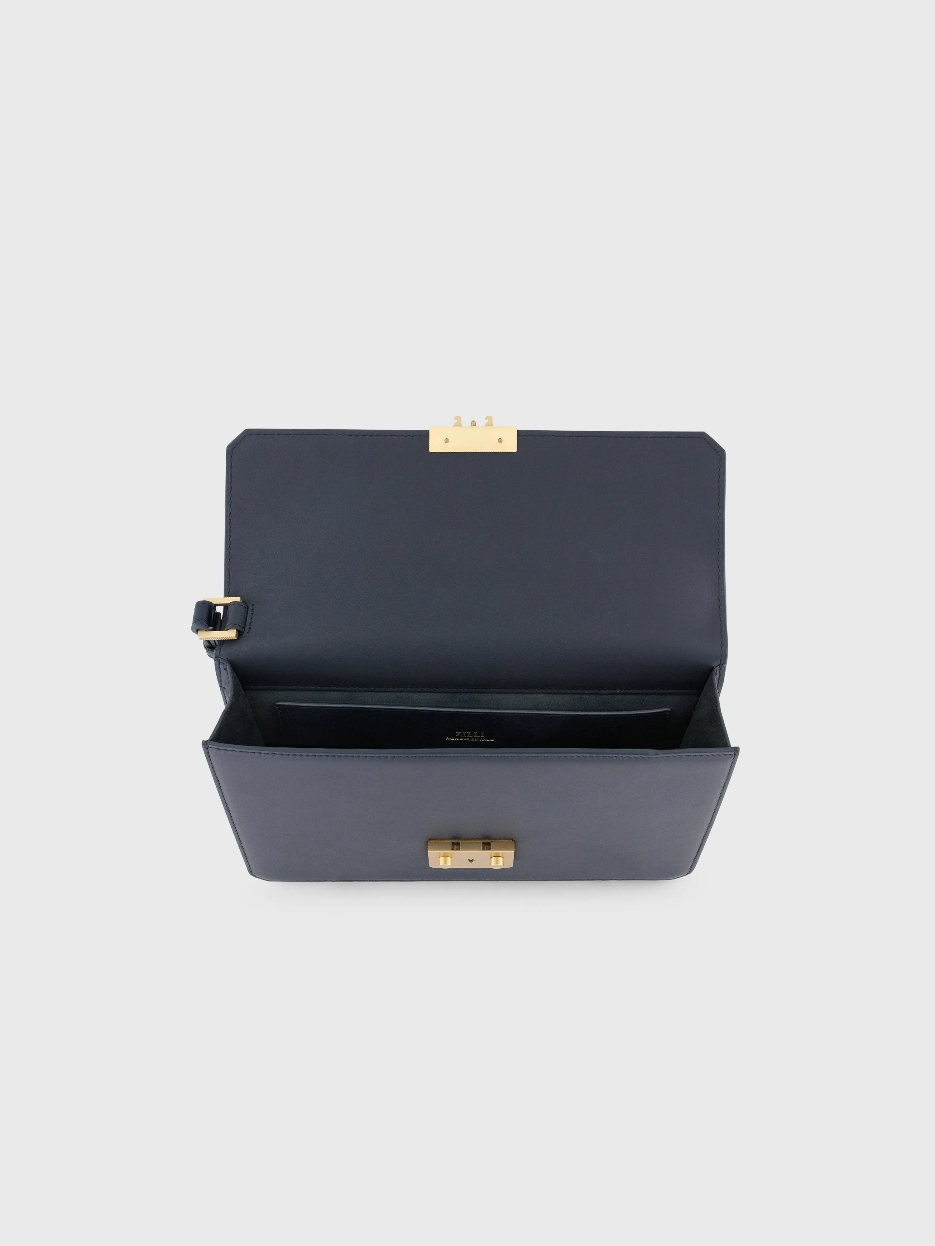 Calfskin Clutch Bag Blue Navy