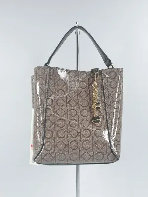 Calvin Klein Taupe 'Astatine' Mini Bucket Bag